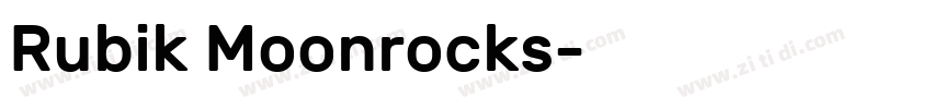 Rubik Moonrocks字体转换